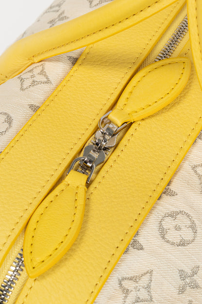 Louis Vuitton SS/12 Squat MM Denim Jaune Handbag