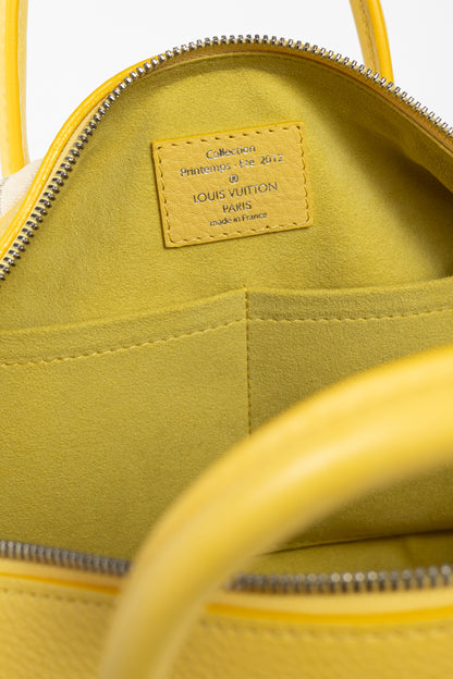 Louis Vuitton SS/12 Squat MM Denim Jaune Handbag
