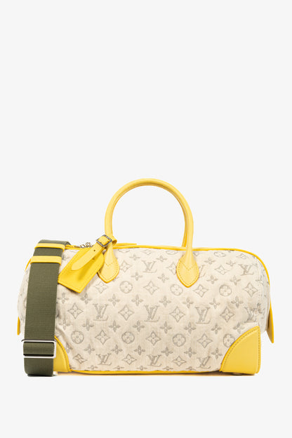 Louis Vuitton SS/12 Squat MM Denim Jaune Handbag