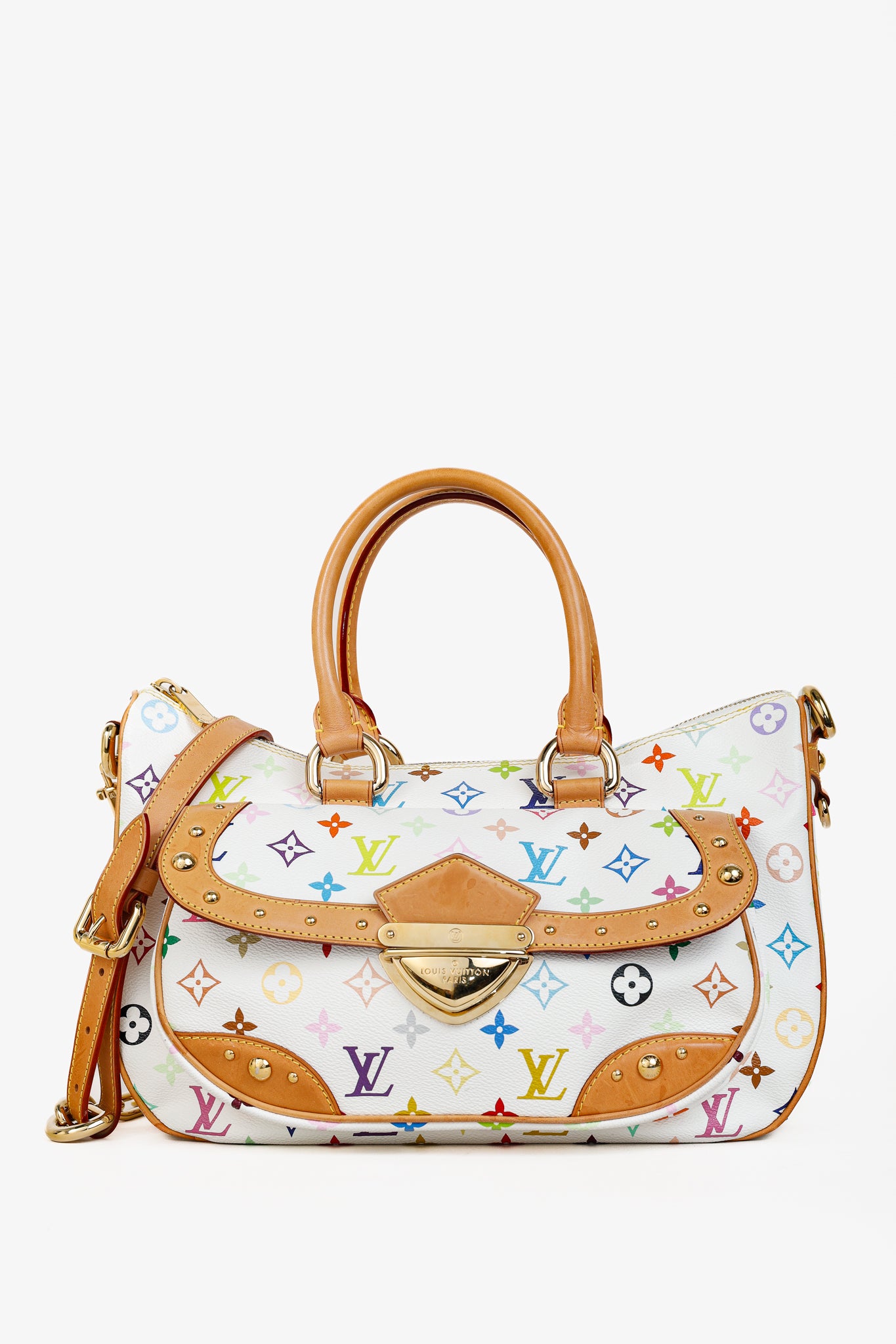 Louis Vuitton x Takashi Murakami Rita White Multicolore Monogram Shoulder Bag