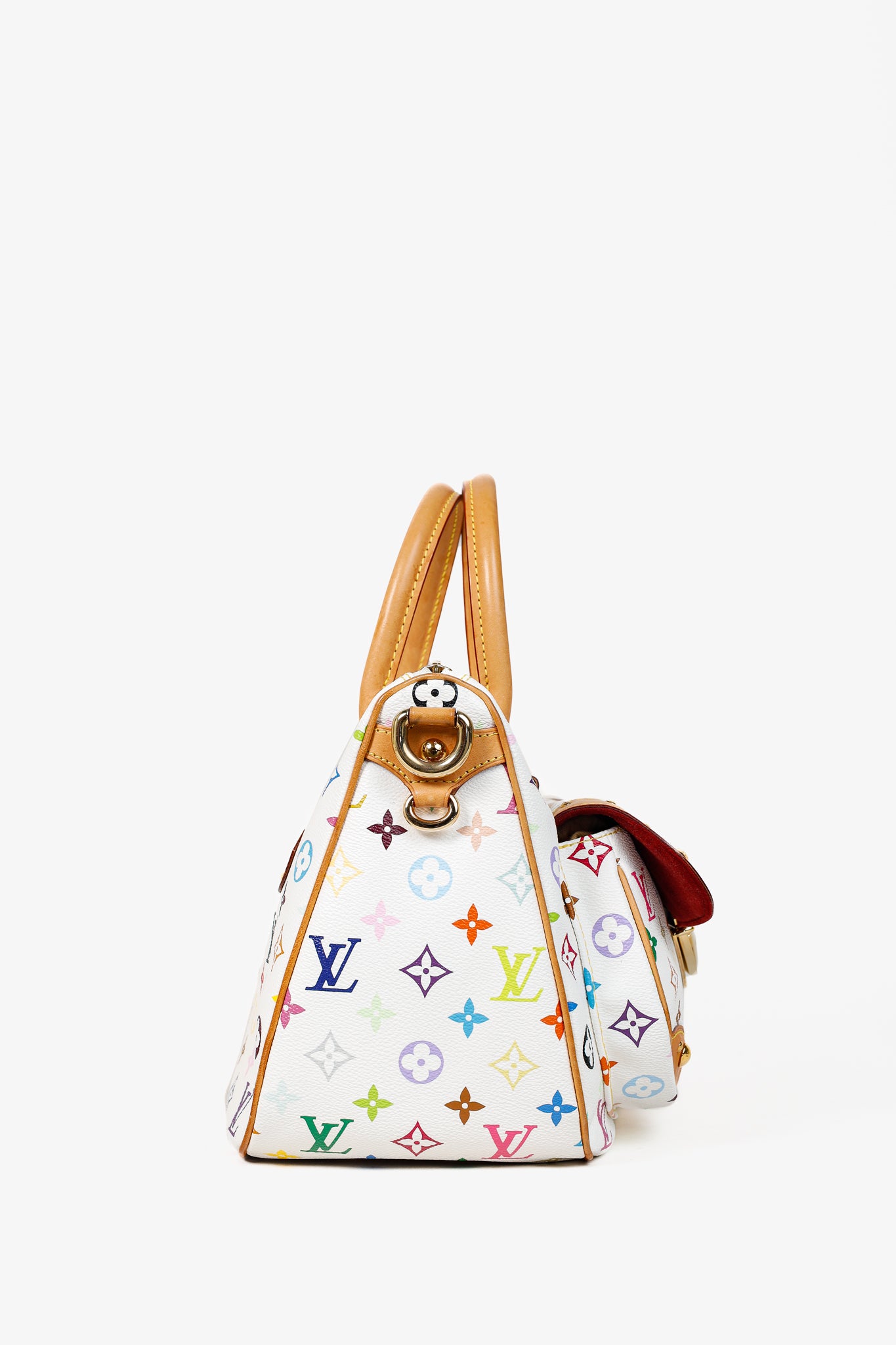 Louis Vuitton x Takashi Murakami Rita White Multicolore Monogram Shoulder Bag