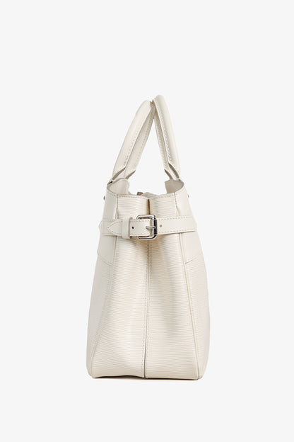 Louis Vuitton Passy PM White Epi Leather Tote Bag