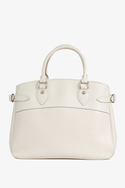Louis Vuitton Passy PM White Epi Leather Tote Bag