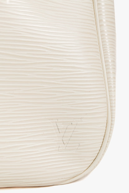 Louis Vuitton Passy PM White Epi Leather Tote Bag