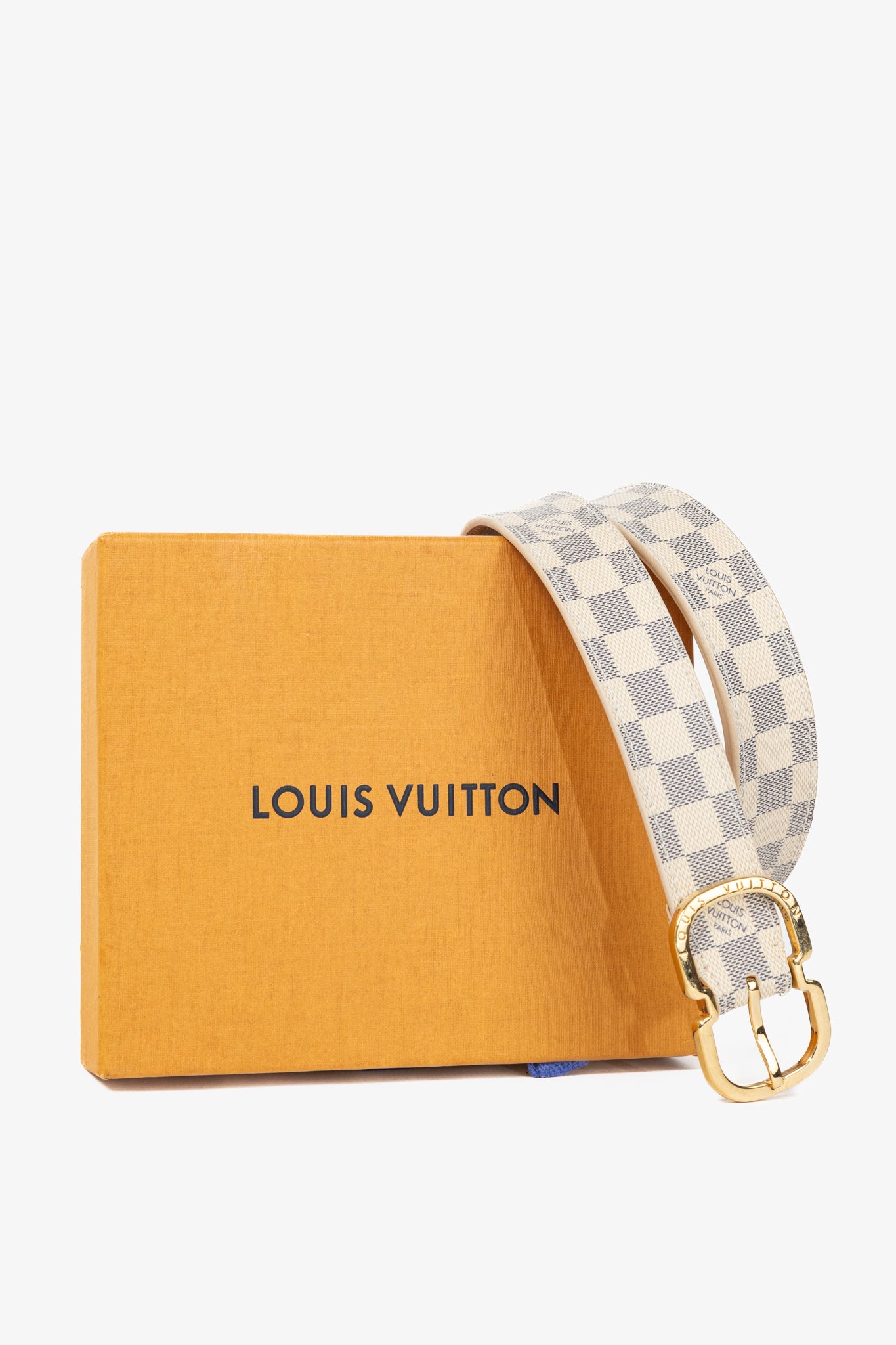 Louis Vuitton Damier Azur Canvas Mini Belt