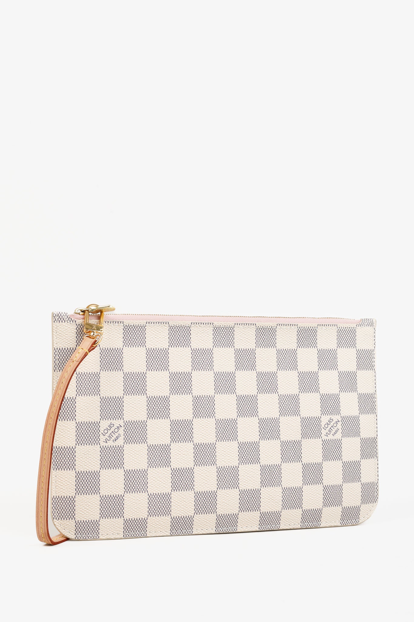 Louis Vuitton Damier Azur Neverfull Pochette Flat Pouch