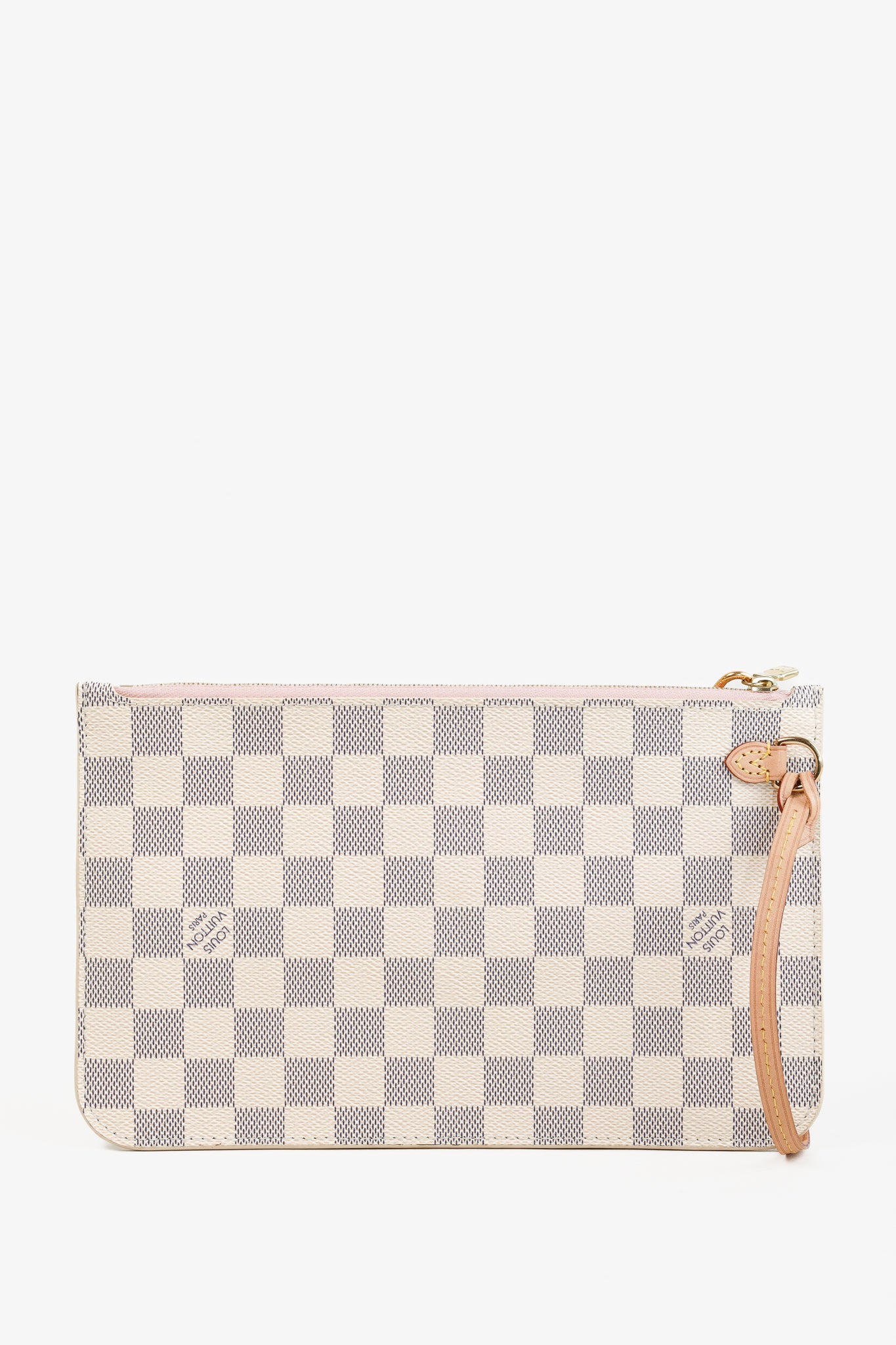 Louis Vuitton Damier Azur Neverfull Pochette Flat Pouch