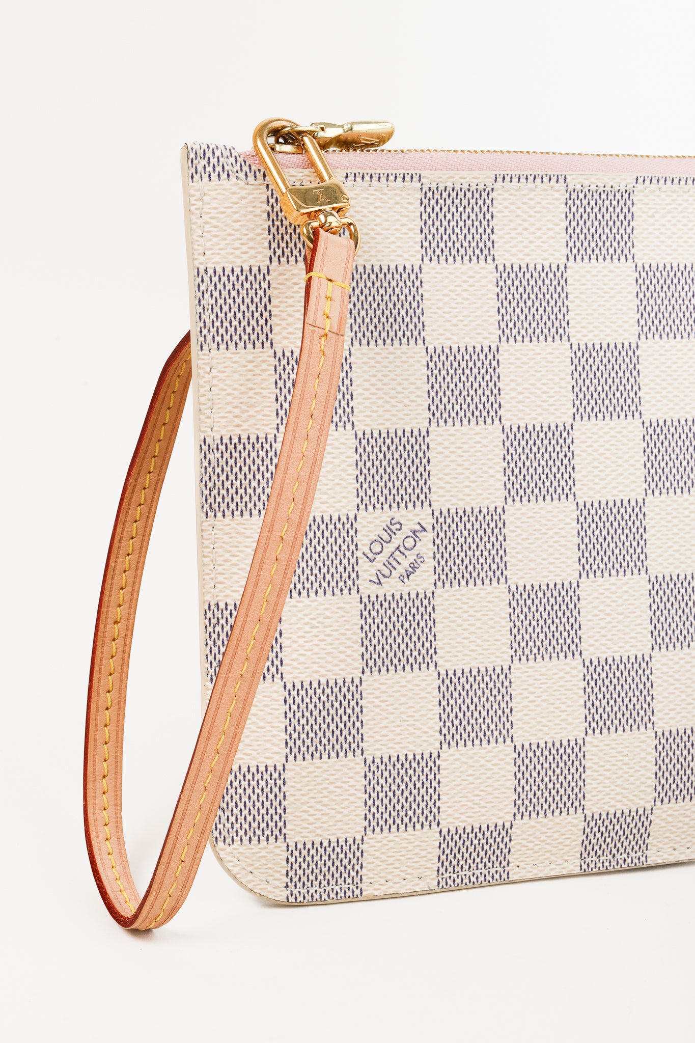 Louis Vuitton Damier Azur Neverfull Pochette Flat Pouch