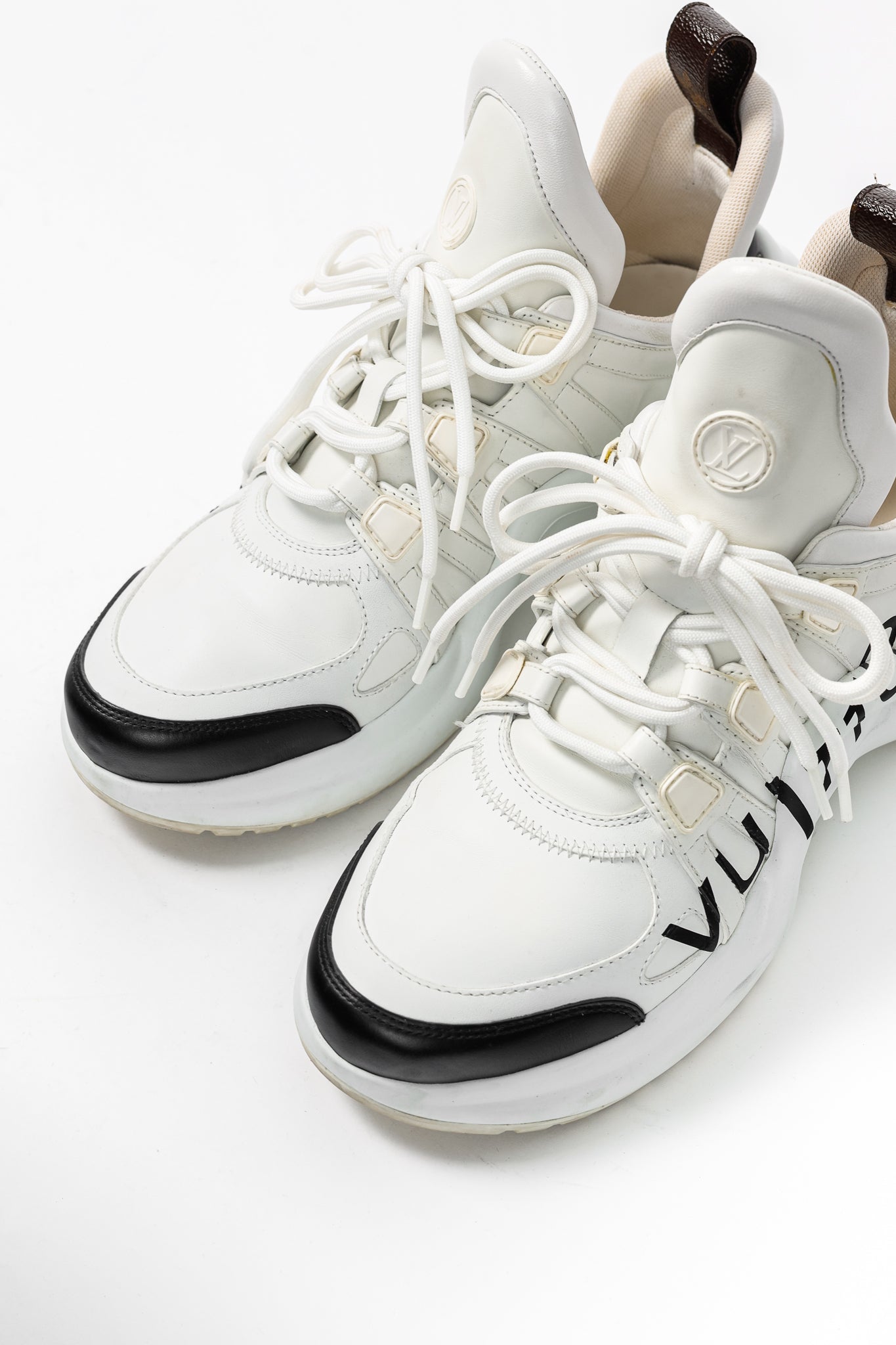 Louis Vuitton Archlight White & Black Signature Chunky Sneakers