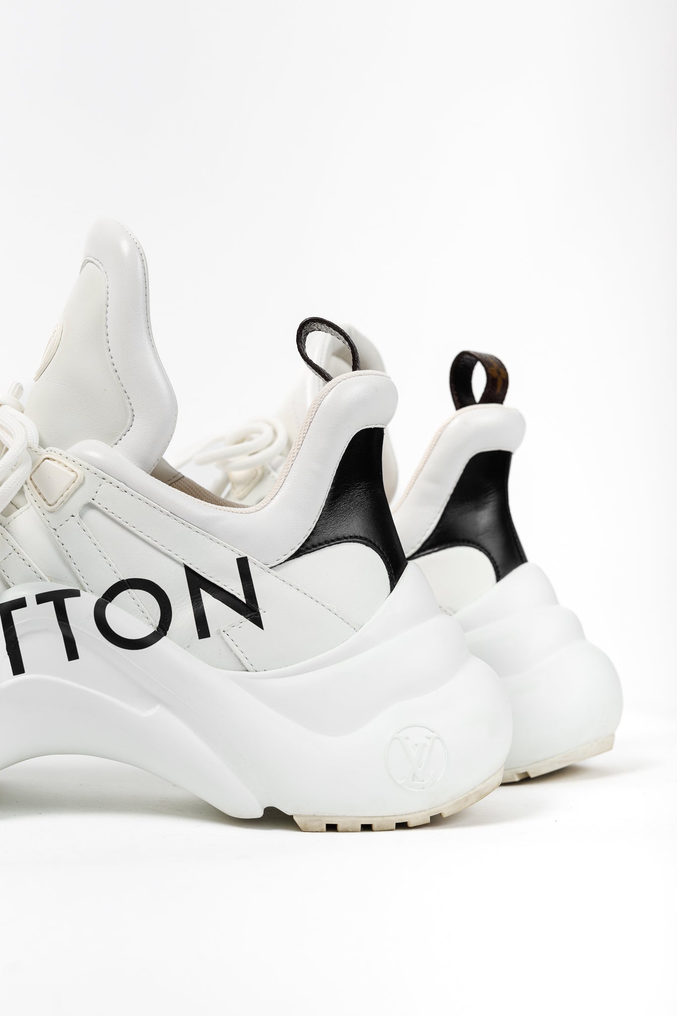 Louis Vuitton Archlight White & Black Signature Chunky Sneakers