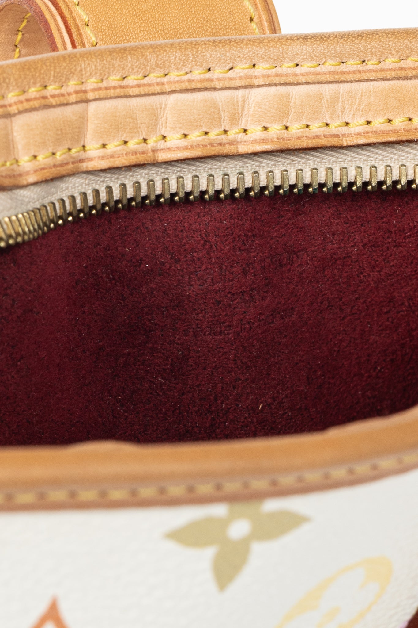 Louis Vuitton x Takashi Murakami Shirley White Multicolore Monogram Handbag