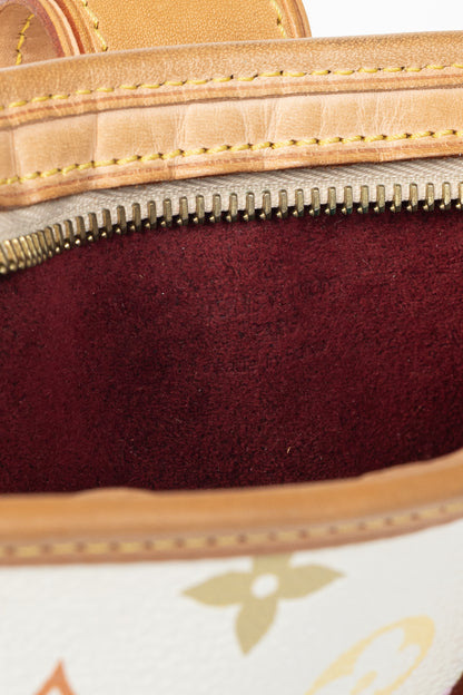 Louis Vuitton x Takashi Murakami Shirley White Multicolore Monogram Handbag