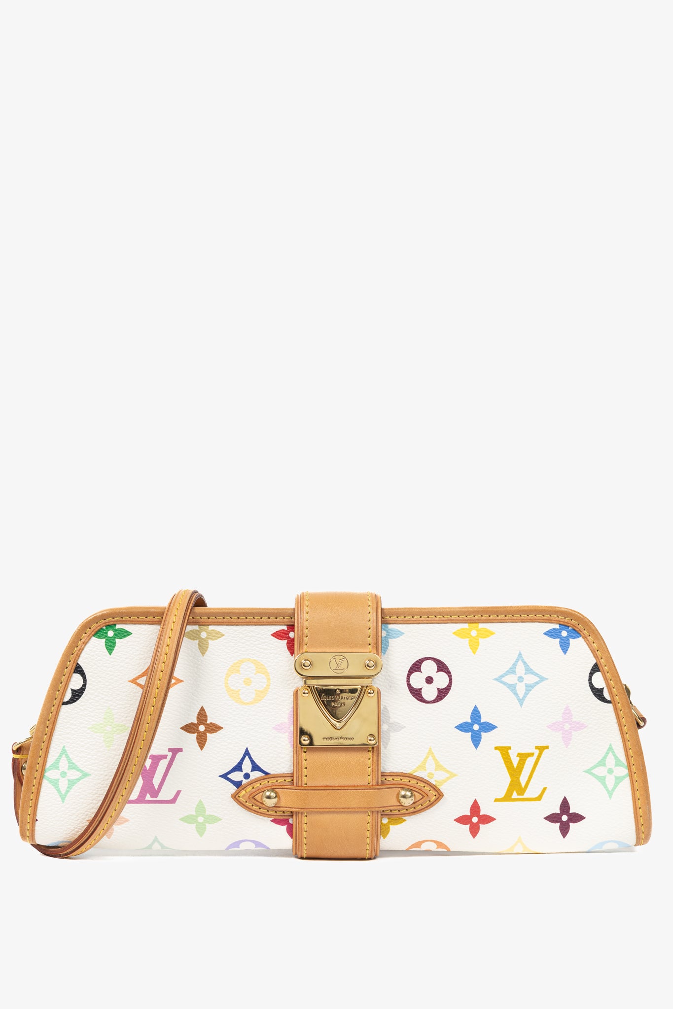 Louis Vuitton x Takashi Murakami Shirley White Multicolore Monogram Handbag