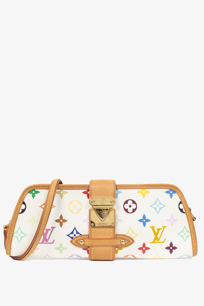 Louis Vuitton x Takashi Murakami Shirley White Multicolore Monogram Handbag