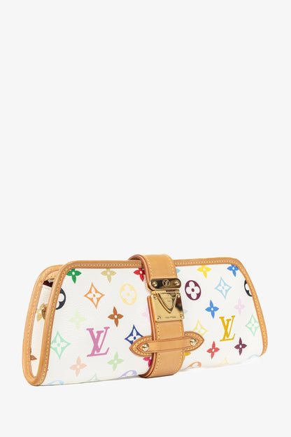 Louis Vuitton x Takashi Murakami Shirley White Multicolore Monogram Handbag