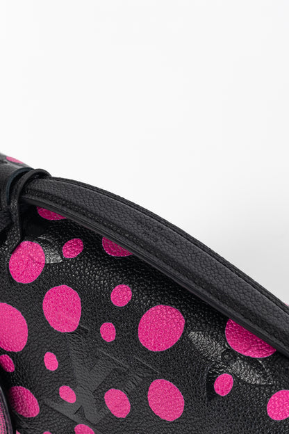 Louis Vuitton x Yayoi Kusama Pochette Metis MM Black & Fuchsia Infinity Dots Monogram Empreinte Satchel