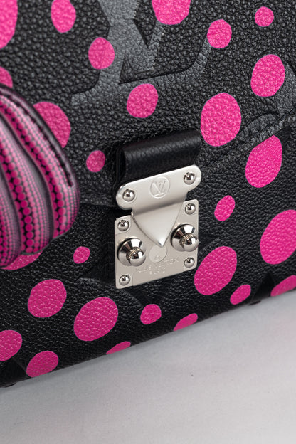 Louis Vuitton x Yayoi Kusama Pochette Metis MM Black & Fuchsia Infinity Dots Monogram Empreinte Satchel