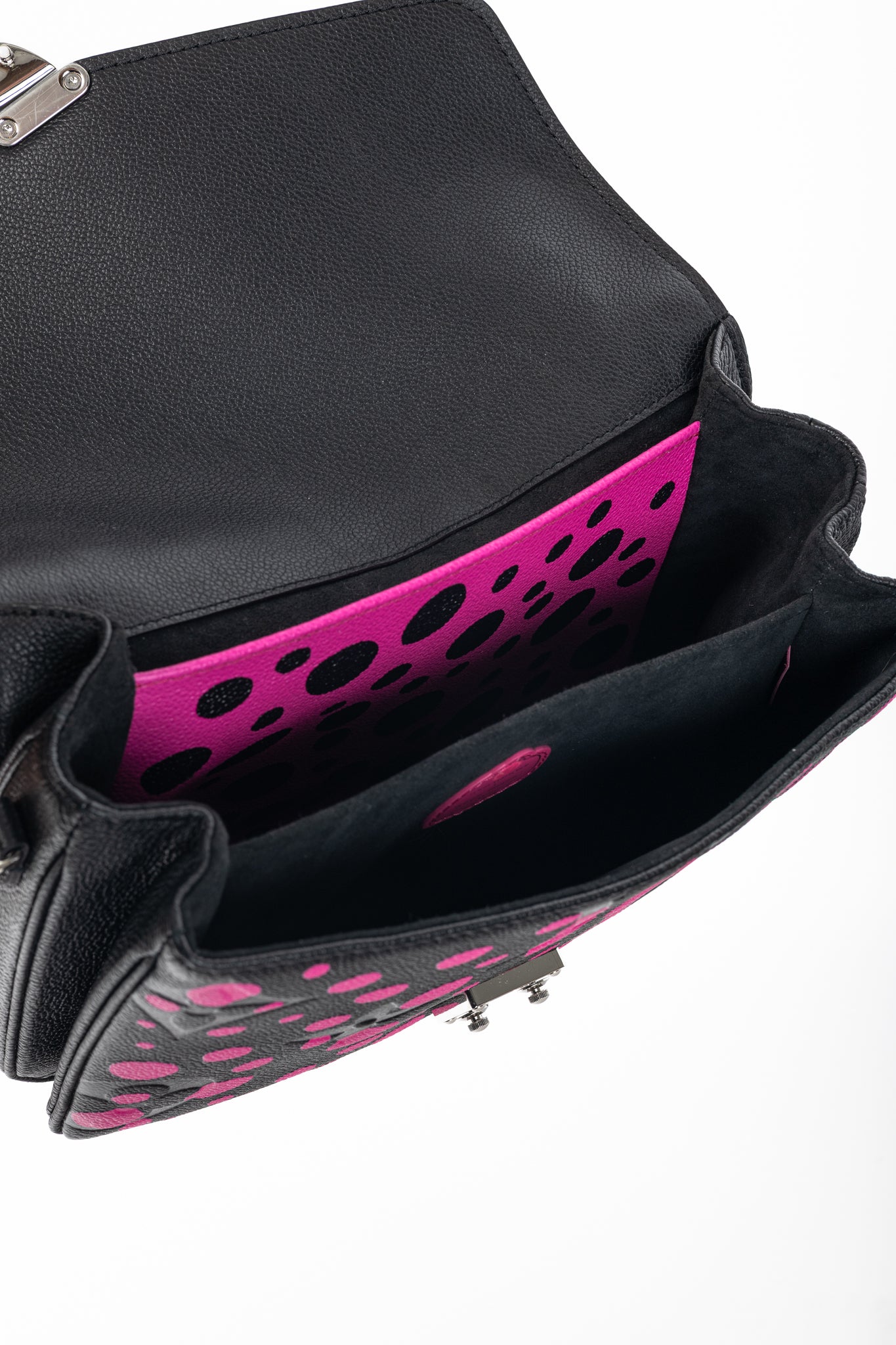 Louis Vuitton x Yayoi Kusama Pochette Metis MM Black & Fuchsia Infinity Dots Monogram Empreinte Satchel