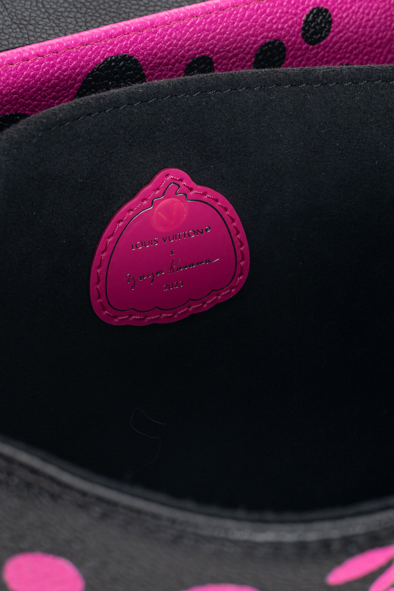 Louis Vuitton x Yayoi Kusama Pochette Metis MM Black & Fuchsia Infinity Dots Monogram Empreinte Satchel