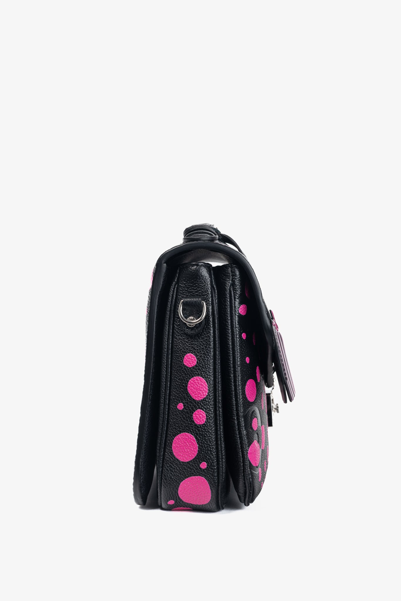 Louis Vuitton x Yayoi Kusama Pochette Metis MM Black & Fuchsia Infinity Dots Monogram Empreinte Satchel
