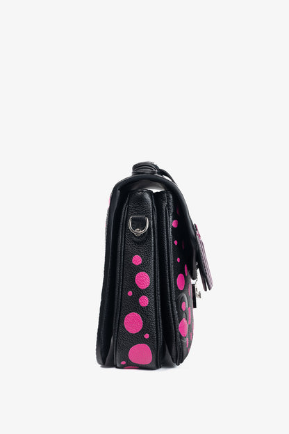 Louis Vuitton x Yayoi Kusama Pochette Metis MM Black & Fuchsia Infinity Dots Monogram Empreinte Satchel