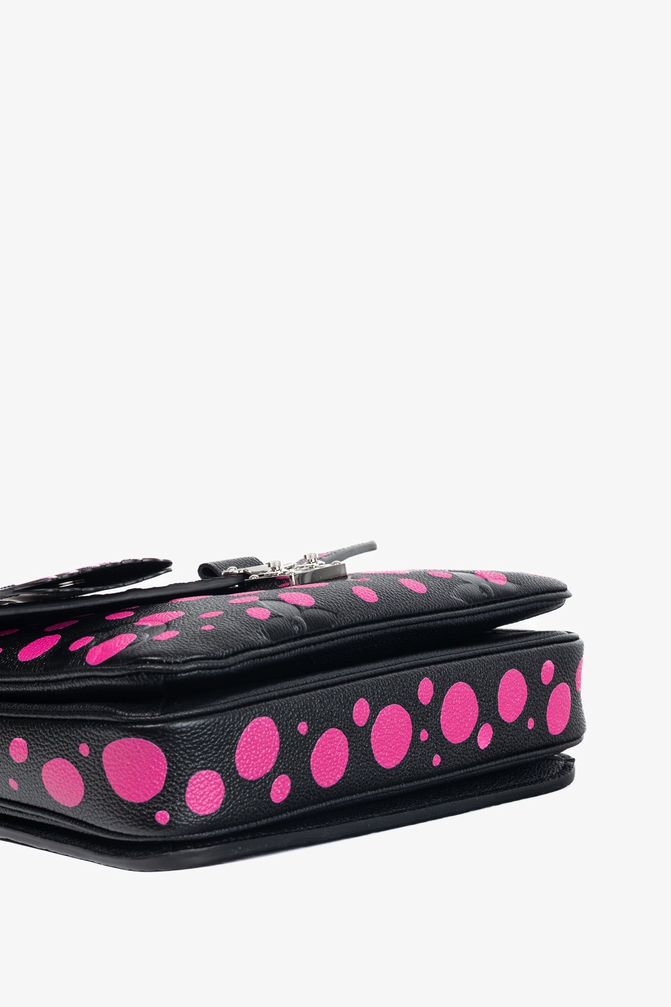 Louis Vuitton x Yayoi Kusama Pochette Metis MM Black & Fuchsia Infinity Dots Monogram Empreinte Satchel