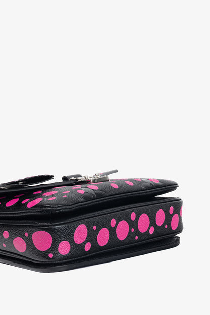 Louis Vuitton x Yayoi Kusama Pochette Metis MM Black & Fuchsia Infinity Dots Monogram Empreinte Satchel