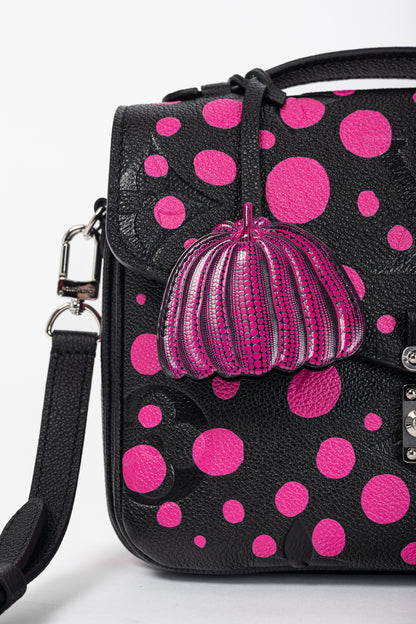 Louis Vuitton x Yayoi Kusama Pochette Metis MM Black & Fuchsia Infinity Dots Monogram Empreinte Satchel