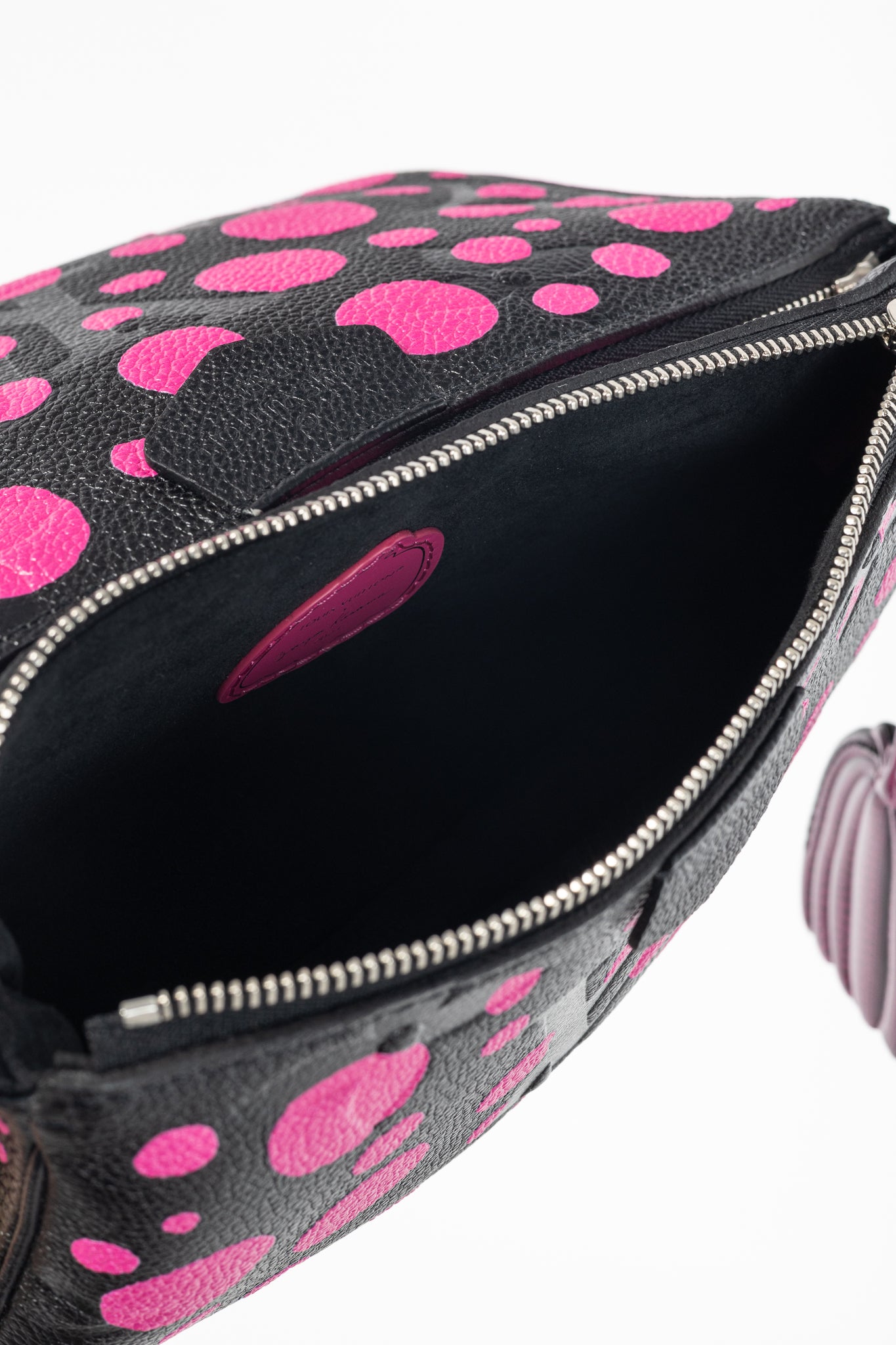 Louis Vuitton x Yayoi Kusama Multi Pochette Accessoires Black & Fuchsia Infinity Dots Monogram Empreinte Handbag