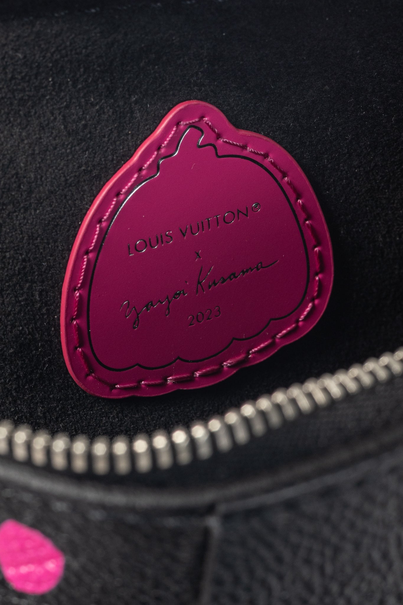 Louis Vuitton x Yayoi Kusama Multi Pochette Accessoires Black & Fuchsia Infinity Dots Monogram Empreinte Handbag