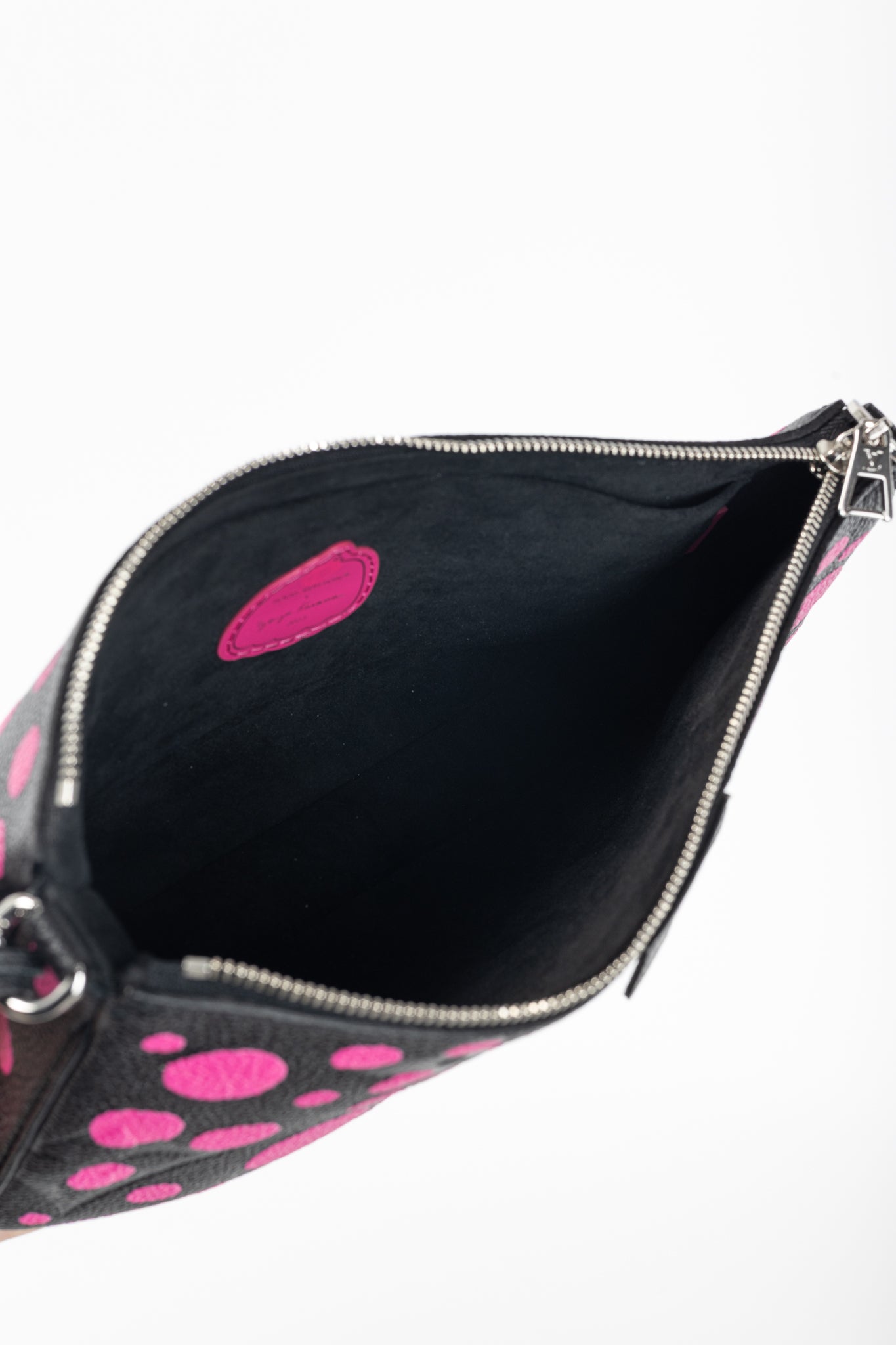 Louis Vuitton x Yayoi Kusama Multi Pochette Accessoires Black & Fuchsia Infinity Dots Monogram Empreinte Handbag