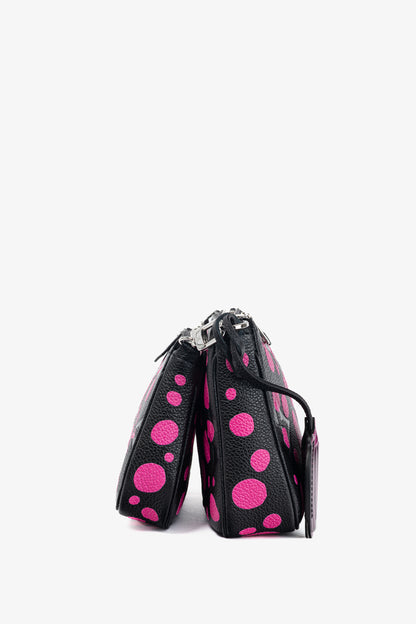 Louis Vuitton x Yayoi Kusama Multi Pochette Accessoires Black & Fuchsia Infinity Dots Monogram Empreinte Handbag