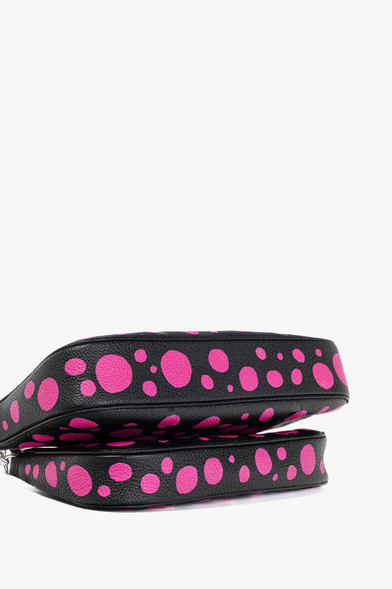 Louis Vuitton x Yayoi Kusama Multi Pochette Accessoires Black & Fuchsia Infinity Dots Monogram Empreinte Handbag