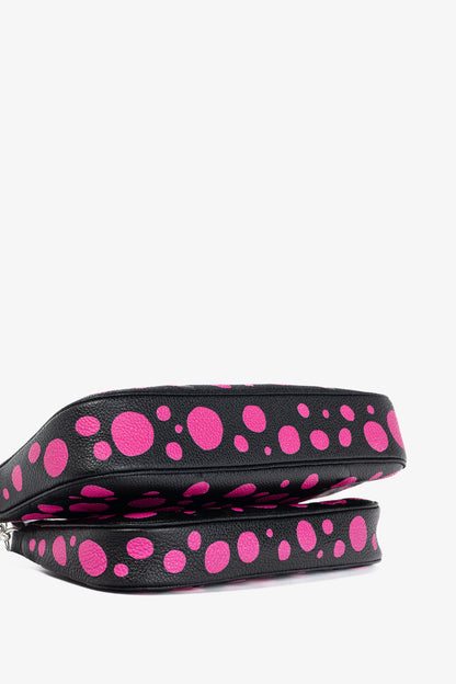 Louis Vuitton x Yayoi Kusama Multi Pochette Accessoires Black & Fuchsia Infinity Dots Monogram Empreinte Handbag