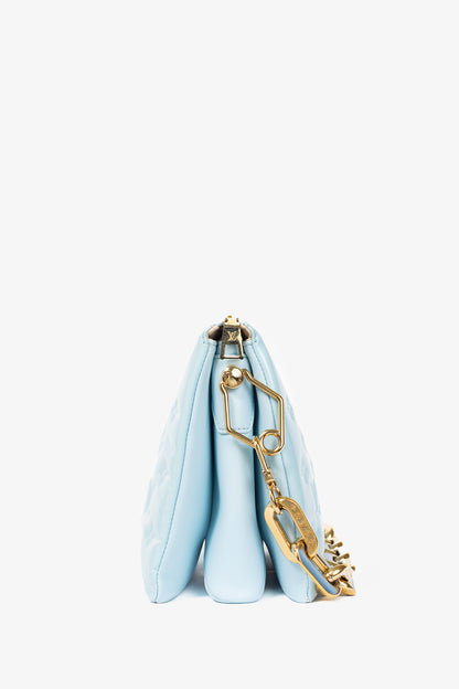 Louis Vuitton Coussin PM Bleu Monogram Vernis Shoulder Bag