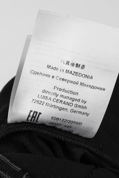 Luisa Cerano Black Pull-On Crepe Pants