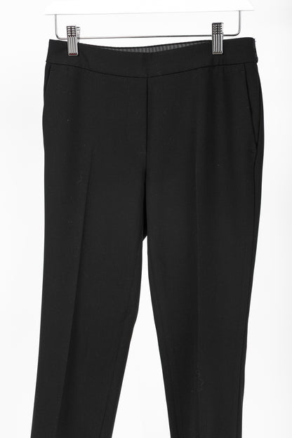 Luisa Cerano Black Pull-On Crepe Pants