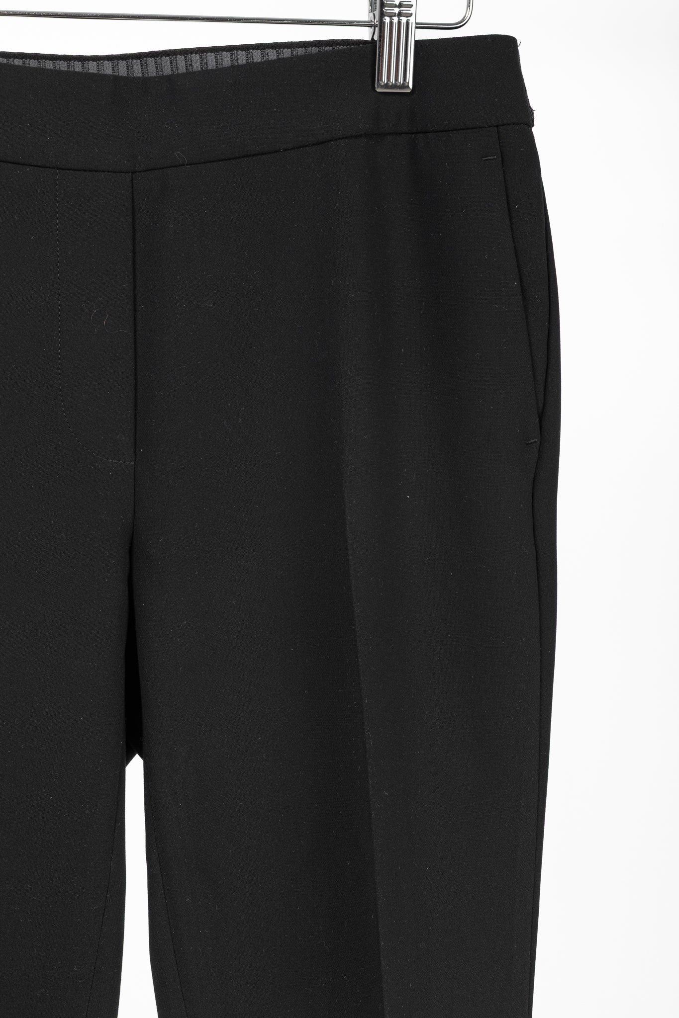 Luisa Cerano Black Pull-On Crepe Pants