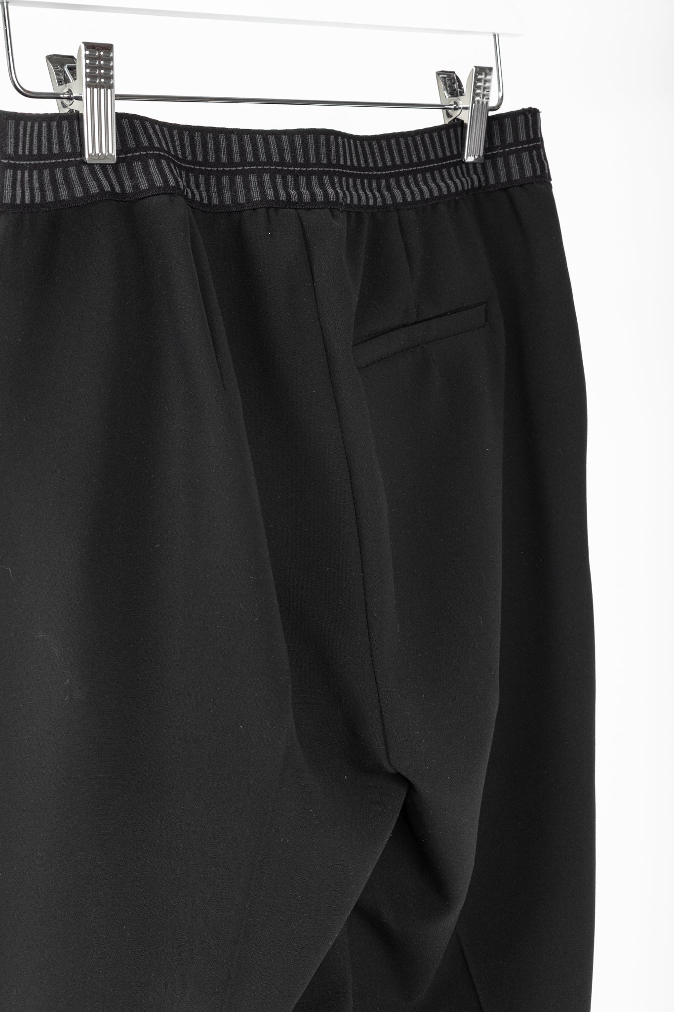 Luisa Cerano Black Pull-On Crepe Pants