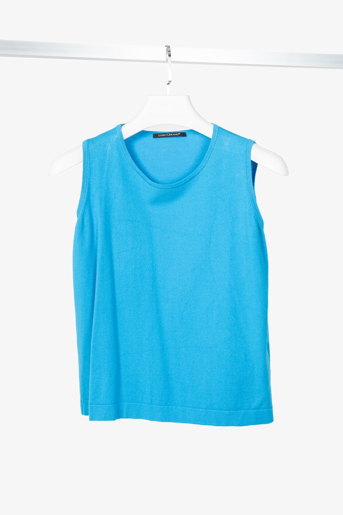 Luisa Cerano Blue Knit Sweater Vest