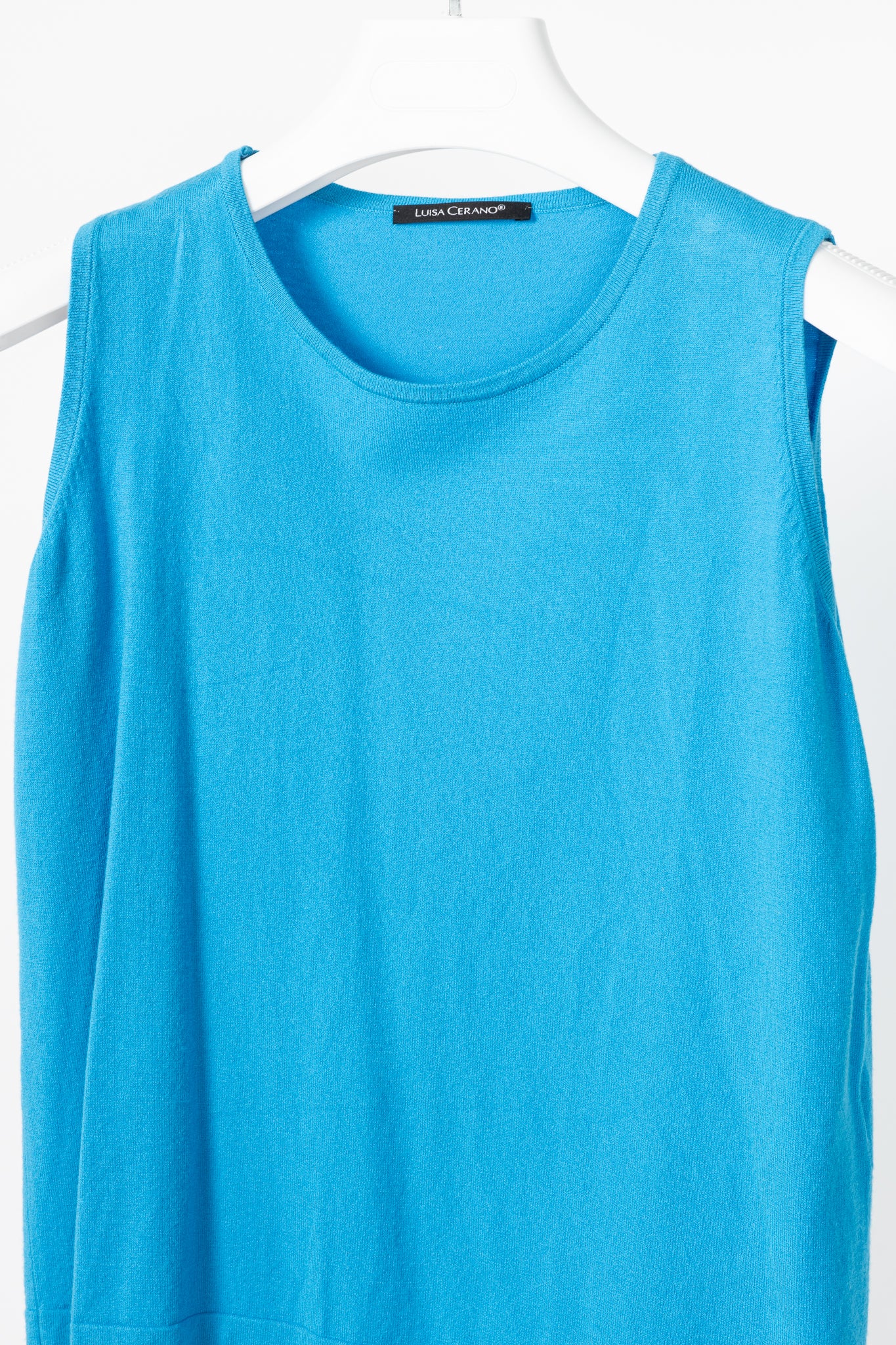 Luisa Cerano Blue Knit Sweater Vest