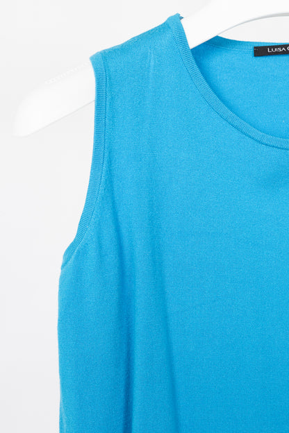 Luisa Cerano Blue Knit Sweater Vest