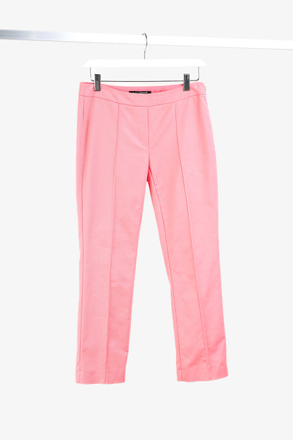 Luisa Cerano Pink Cotton Cropped Trousers