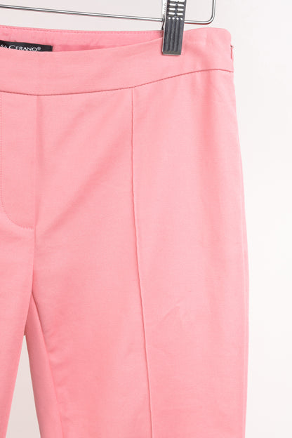 Luisa Cerano Pink Cotton Cropped Trousers