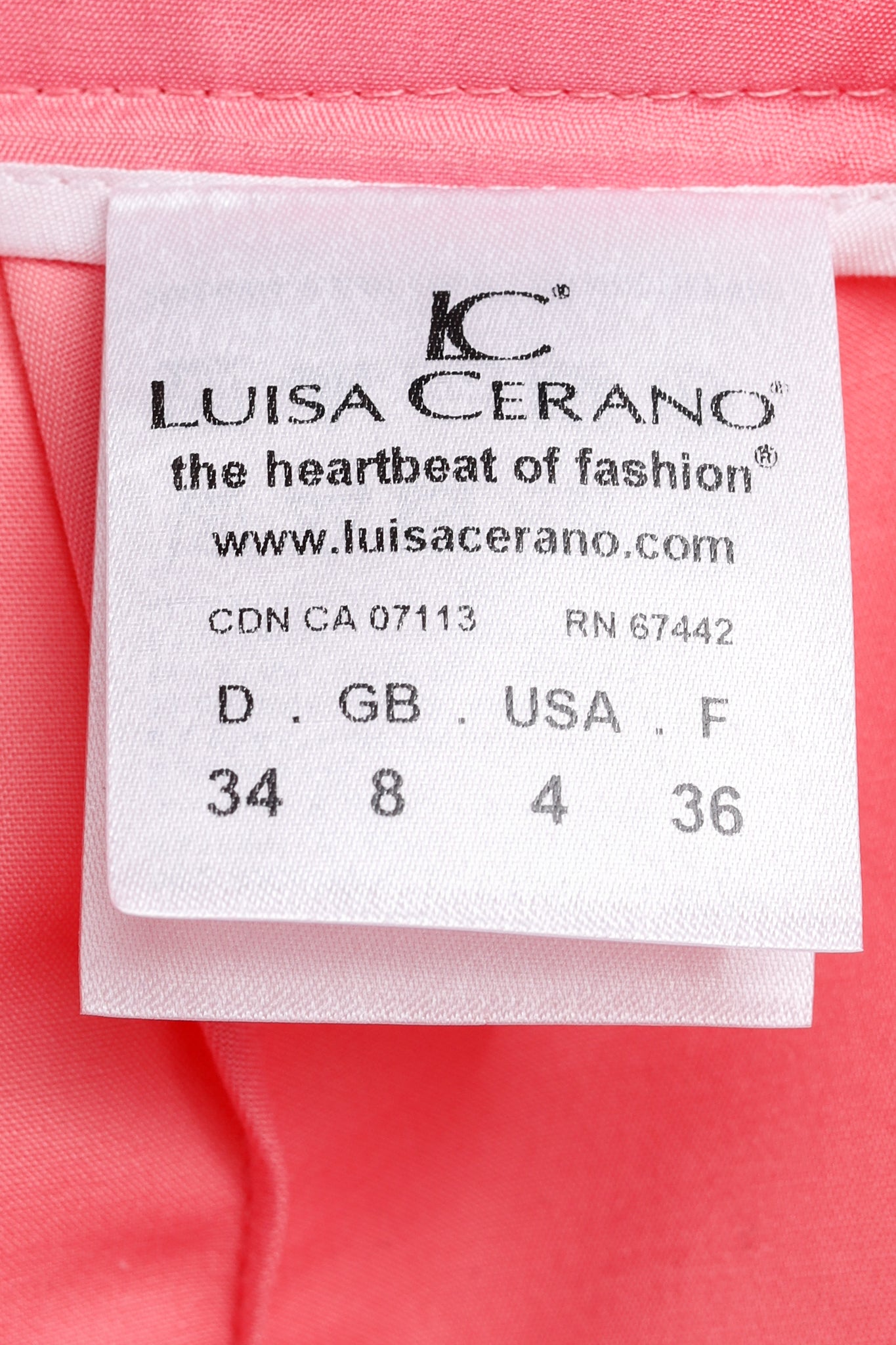 Luisa Cerano Pink Cotton Cropped Trousers