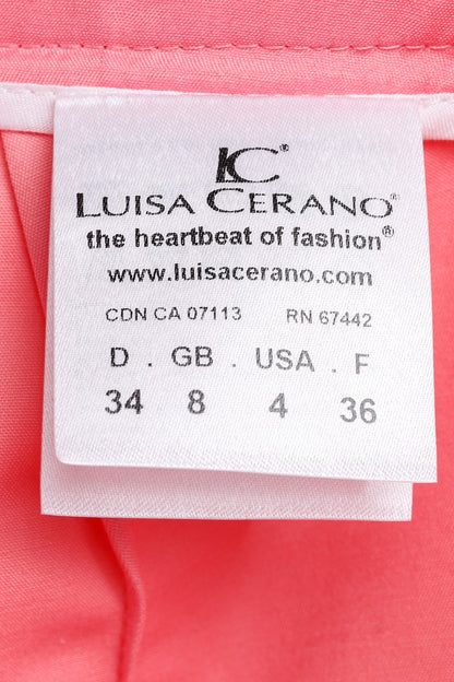 Luisa Cerano Pink Cotton Cropped Trousers