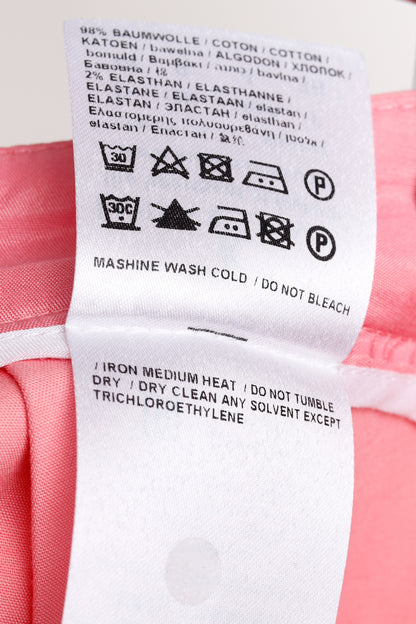 Luisa Cerano Pink Cotton Cropped Trousers