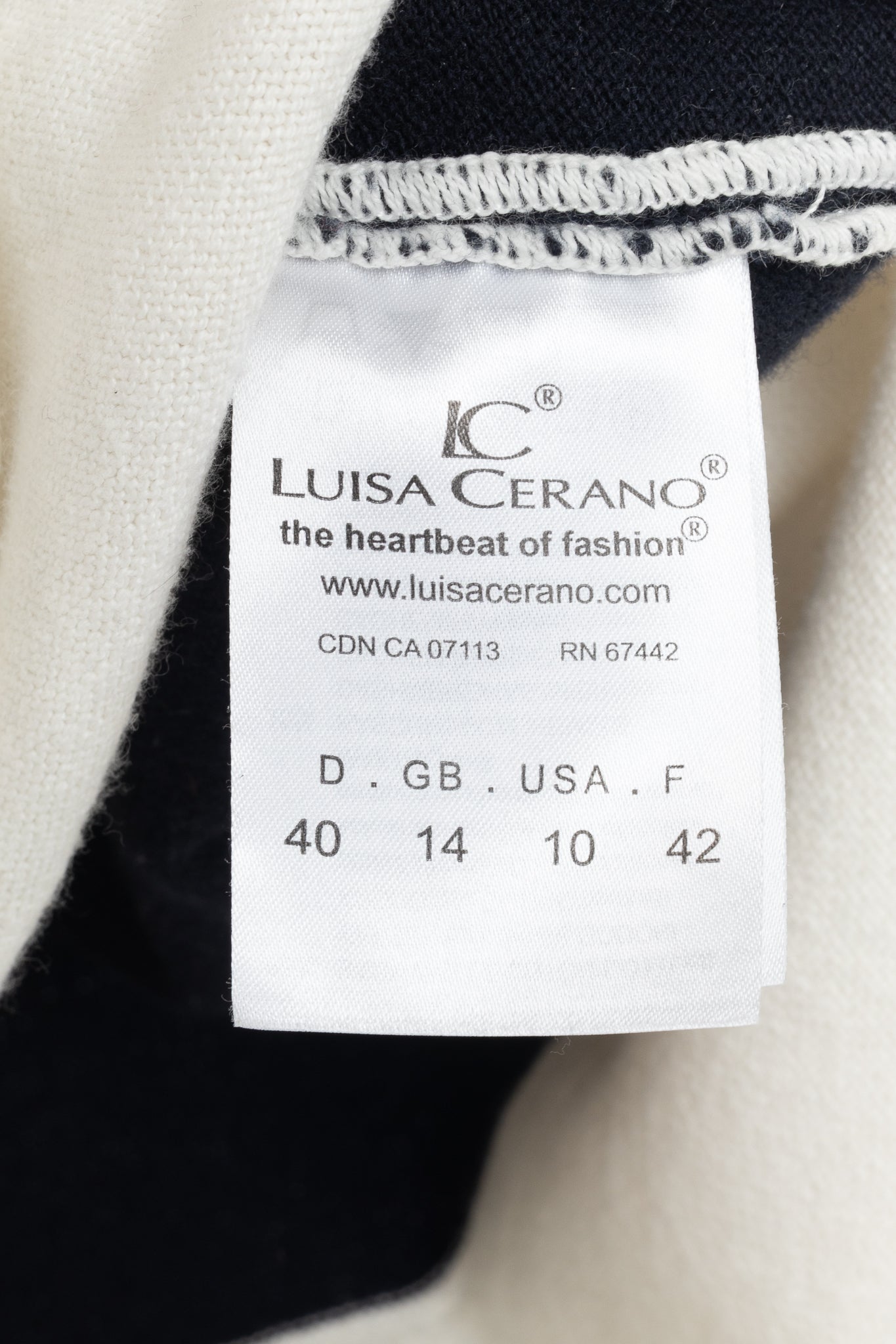 Luisa Cerano Navy & White Striped Cotton-Blend Asymmetric Sweater