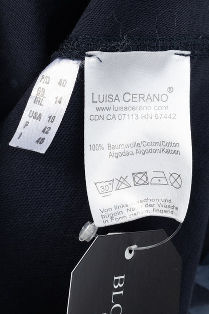 Luisa Cerano Blue Zebra-Print Rhinestone Cotton-Jersey T-Shirt