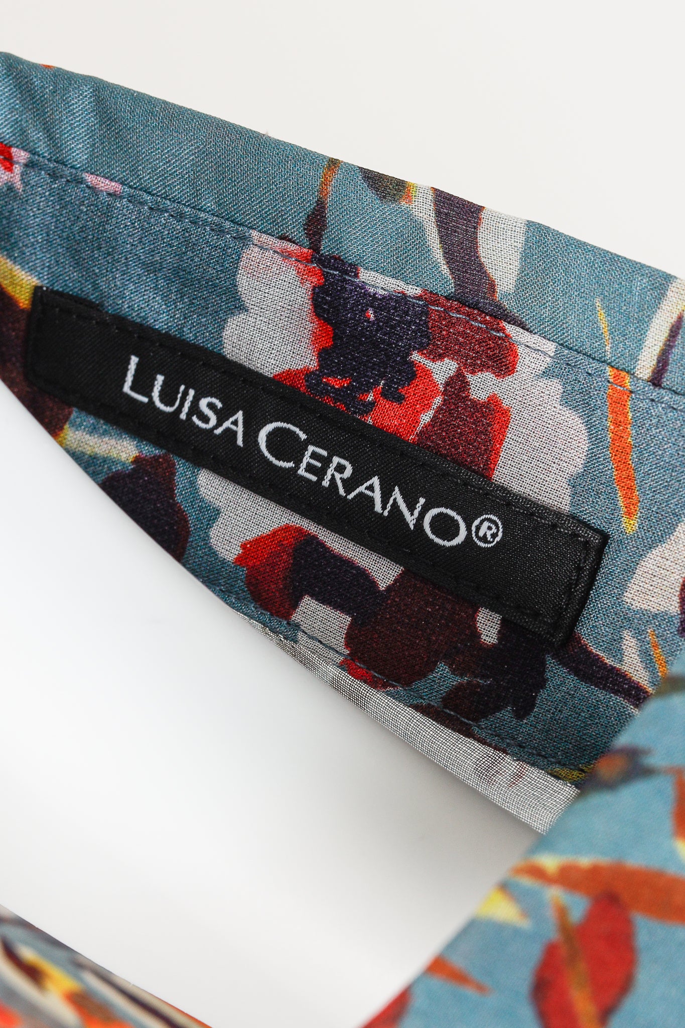 Luisa Cerano AW/21 Blue-Multicoloured Silk Floral Print Blouse